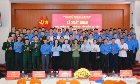 Đồng Tháp: Xuất quân, giao nhiệm vụ cho Đội K91 lên đường làm nhiệm vụ tại Campuchia