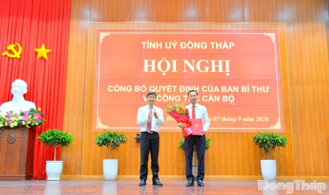 Đồng chí Nguyễn Thanh Nhàn được điều động, chỉ định giữ chức Phó Bí thư Tỉnh ủy Đồng Tháp