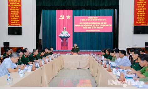 Ban Chỉ đạo 515 Quốc gia kiểm tra công tác tìm kiếm, quy tập và xác định danh tính hài cốt liệt sĩ tại tỉnh Đồng Tháp