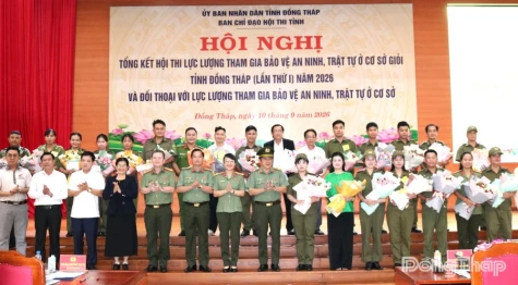 Tổng kết Hội thi Lực lượng tham gia bảo vệ an ninh, trật tự ở cơ sở giỏi