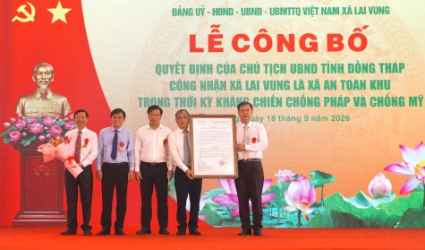 Lai Vung công bố quyết định công nhận xã An toàn khu