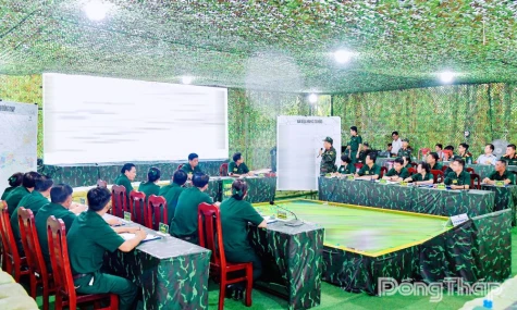 Xã Tân Hồng diễn tập chiến đấu phòng thủ năm 2026