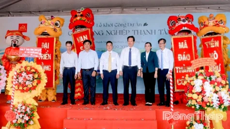 Khởi công Dự án đầu tư xây dựng hạ tầng kỹ thuật Cụm công nghiệp Thạnh Tân
