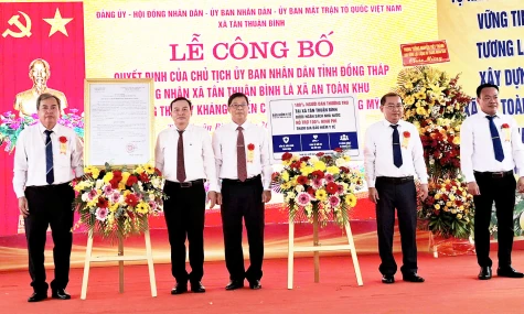 Tân Thuận Bình được công nhận là xã An toàn khu trong thời kỳ kháng chiến
