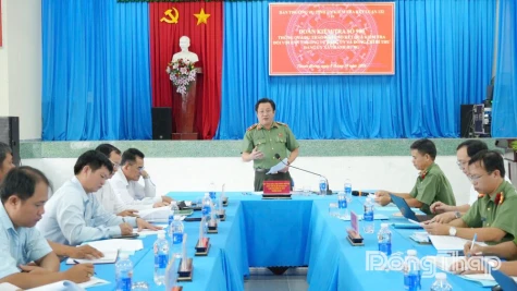 Đoàn kiểm tra của Ban Thường vụ Tỉnh ủy làm việc với Ban Thường vụ Đảng ủy xã Thanh Hưng