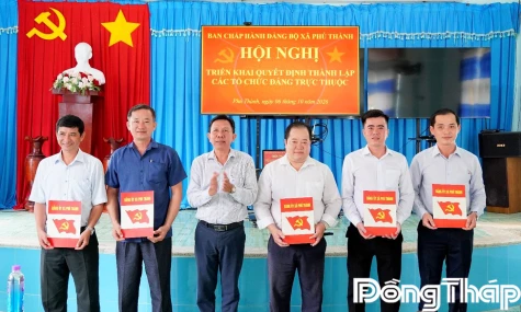 Phú Thành: Triển khai các quyết định thành lập, kiện toàn tổ chức đảng ở cơ sở