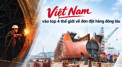 Việt Nam vào top 4 thế giới về đơn đặt hàng đóng tàu