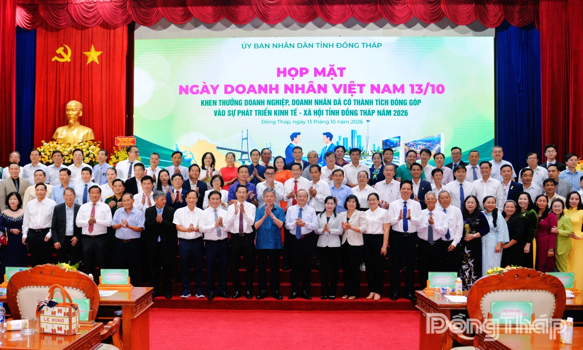Đồng Tháp: Ghi nhận, tôn vinh doanh nghiệp, doanh nhân tiêu biểu năm 2026