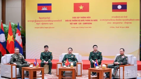 Cuộc gặp thường niên giữa ba Bộ trưởng Quốc phòng Việt Nam-Lào-Campuchia