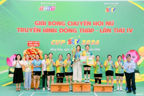 Giải Bóng chuyền hơi nữ Truyền hình Đồng Tháp lần thứ IV - Cup SCTV 2026: Tăng cường giao lưu, gắn kết giữa các cơ quan, đơn vị, địa phương