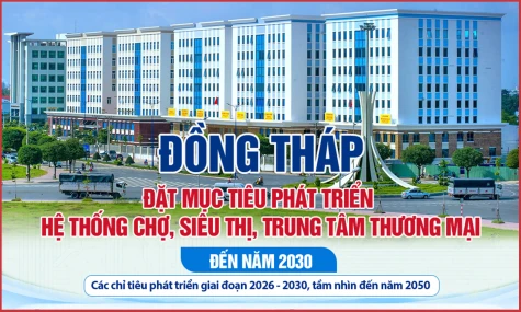 [Infographic] Đồng Tháp đặt mục tiêu phát triển hệ thống chợ, siêu thị, trung tâm thương mại đến năm 2030