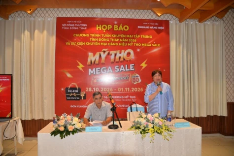 “Mỹ Tho Mega Sale 2026” diễn ra từ ngày 28-10 đến 1-11