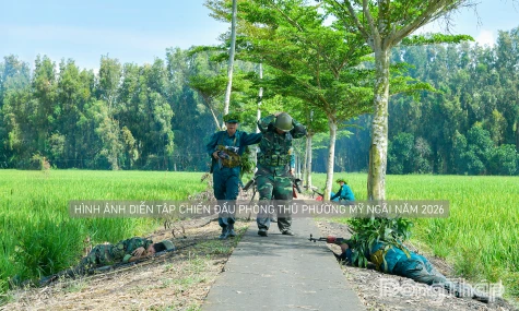Phường Mỹ Ngãi củng cố thế trận quốc phòng qua diễn tập chiến đấu phòng thủ