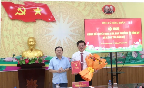 Đồng chí Đoàn Thanh Bình được chỉ định giữ chức Bí thư Đảng ủy xã Mỹ Thọ