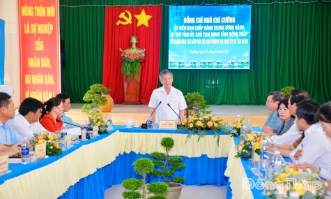 Bí thư Tỉnh ủy Ngô Chí Cường: Tân Đông tập trung tháo gỡ khó khăn, đẩy nhanh xây dựng nông thôn mới