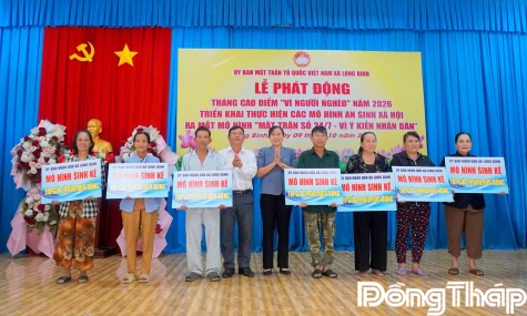 Xã Long Bình: Phát động Tháng cao điểm Quỹ “Vì người nghèo”, ra mắt các mô hình an sinh xã hội